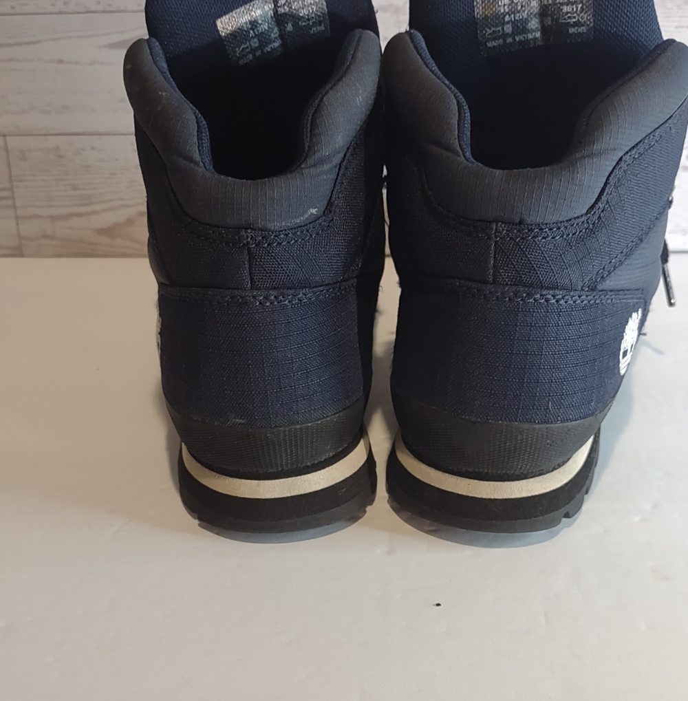 Timberland Euro Mens 8.5 Hiker Boots Navy Blue - Picture 4 of 7